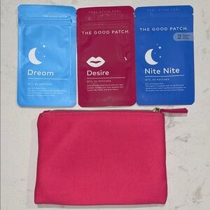 The Good Patch Bundle Dream Desire Nite Nite + Free Makeup Bag New